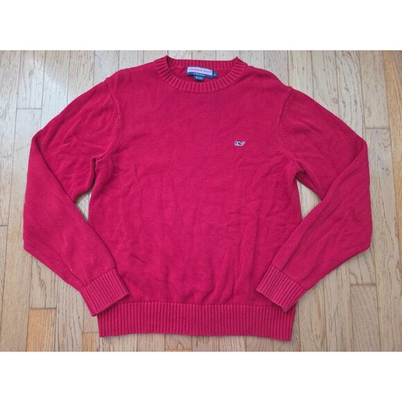 Vineyard Vines Men's Long Sleeve Red Crew Neck Pullover Sweater Size S - Picture 1 of 5